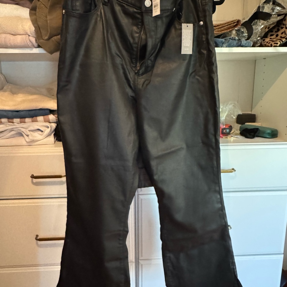 LOFT Black Flare Women's pleather Jeans